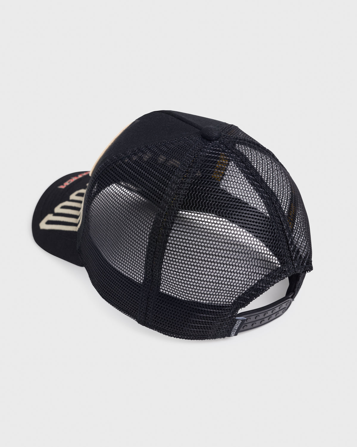 Stacked Logos Trucker - Black - Back