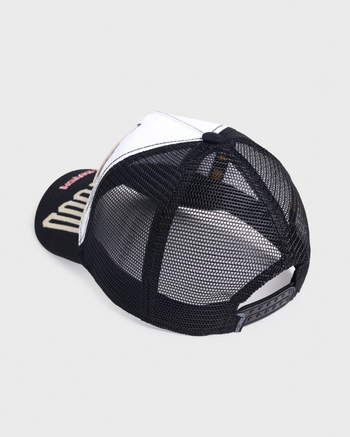 Stacked Logos Trucker - Black/White - Back